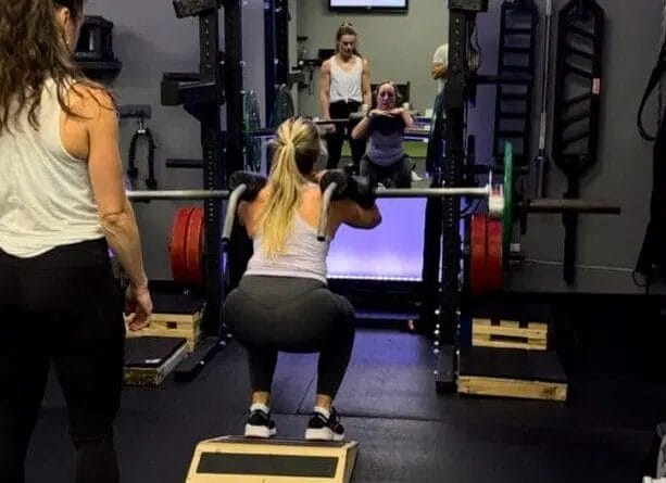 Women lifting weights